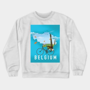 Belgium travel map Crewneck Sweatshirt